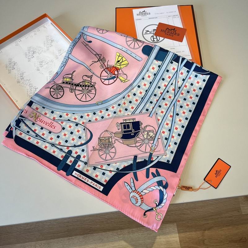 Hermes silk scarf hm (90)