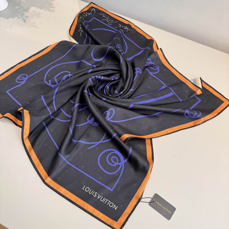 LV Silk Scarf 90X90cm E05 (2)
