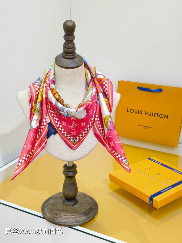 LV Silk Scarf 90X90cm E11 (12)