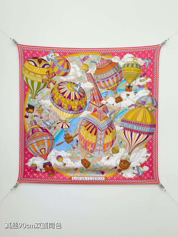 LV Silk Scarf 90X90cm E11 (18)