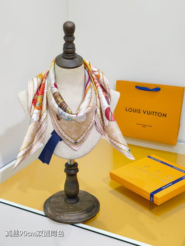 LV Silk Scarf 90X90cm E11 (23)