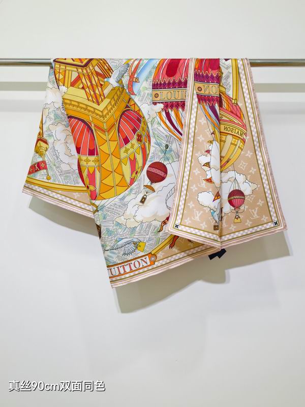 LV Silk Scarf 90X90cm E11 (24)