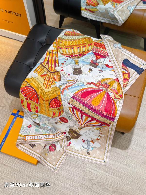 LV Silk Scarf 90X90cm E11 (27)