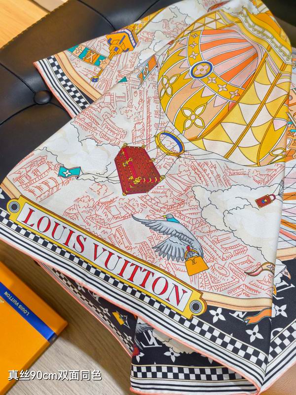 LV Silk Scarf 90X90cm E11 (5)