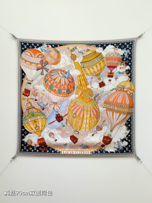 LV Silk Scarf 90X90cm E11 (8)