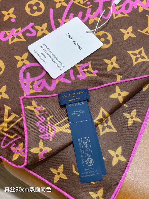 LV Silk Scarf 90X90cm E36 (3)