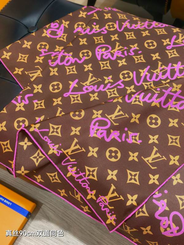 LV Silk Scarf 90X90cm E36 (4)