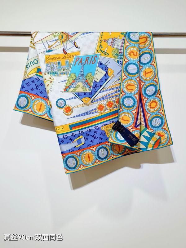 LV Silk Scarf 90X90cm E37 (15)