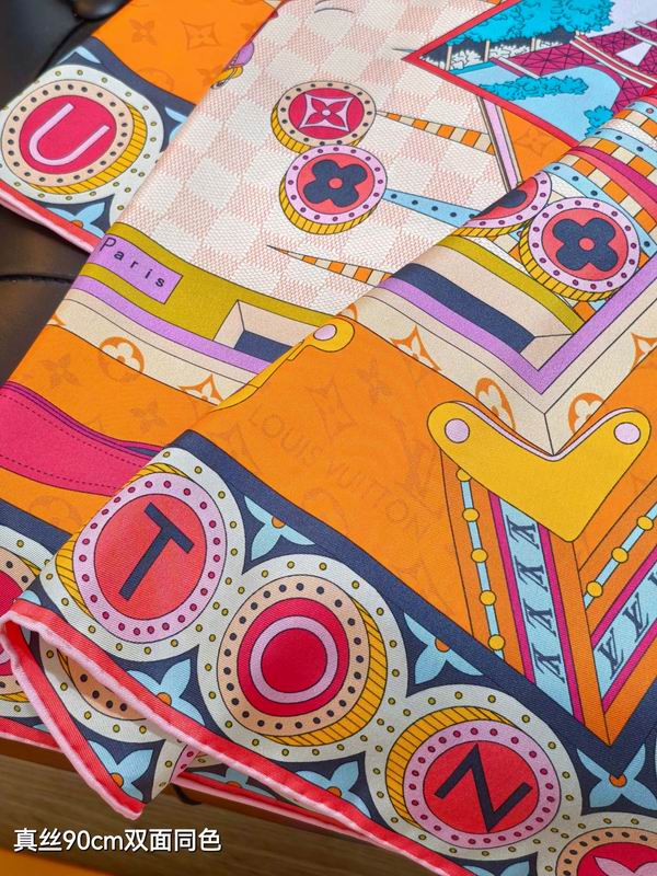 LV Silk Scarf 90X90cm E37 (6)