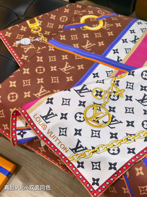 LV Silk Scarf 90X90cm E38 (4)