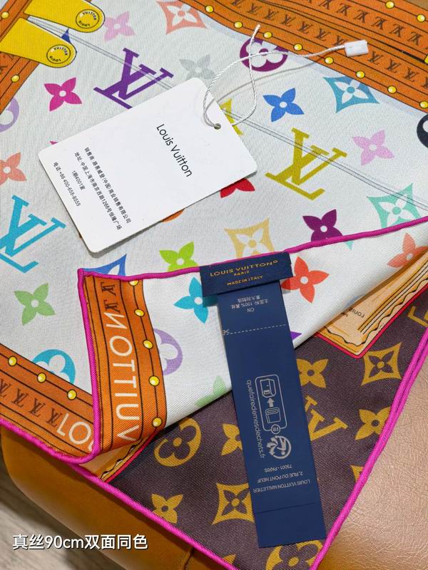 LV Silk Scarf 90X90cm E40 (3)