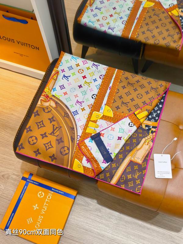 LV Silk Scarf 90X90cm E40 (6)