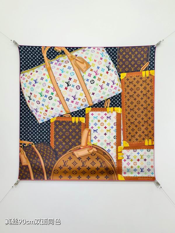 LV Silk Scarf 90X90cm E40 (7)