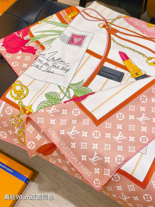 LV silk scarf 90X90cm E54 (4)
