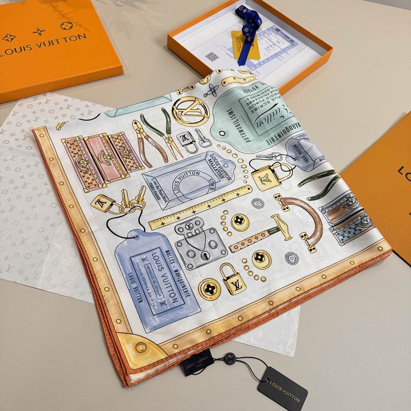 LV silk scarf hm (369)