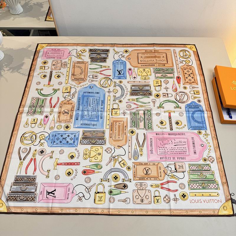LV silk scarf hm (374)