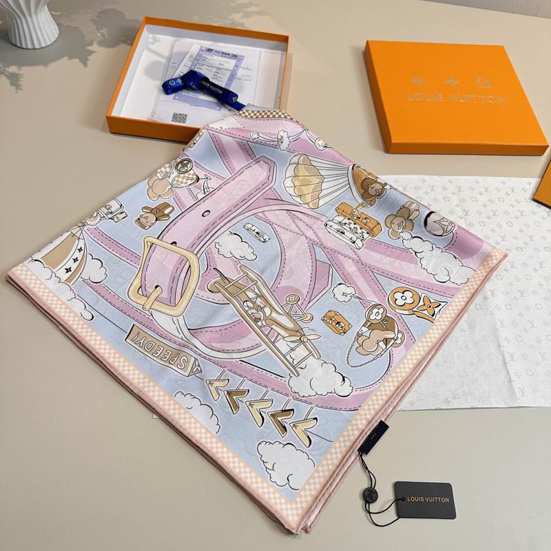 LV silk scarf hm (413)