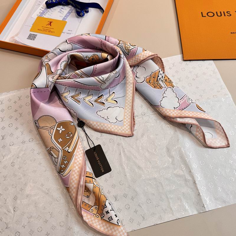 LV silk scarf hm (414)
