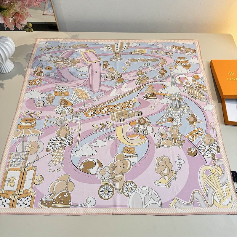 LV silk scarf hm (415)