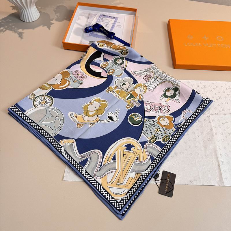 LV silk scarf hm (416)