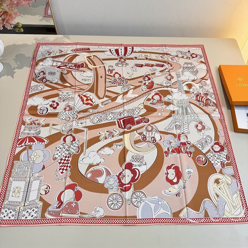 LV silk scarf hm (421)