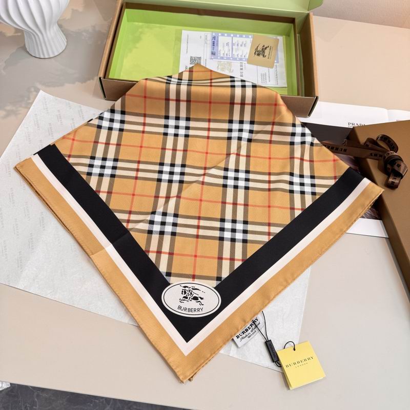 Burberry silk scarf 90X90cm E07 (7)