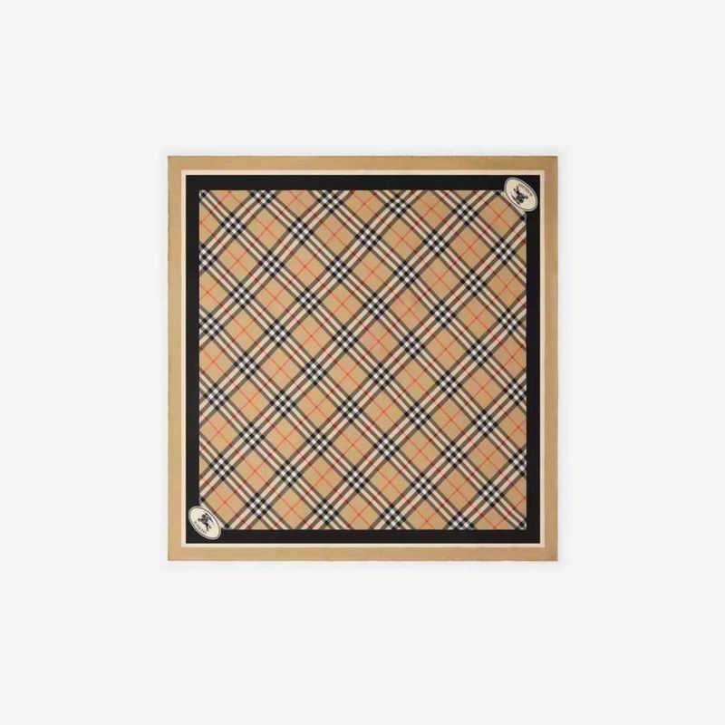 Burberry silk scarf 90X90cm E07 (9)