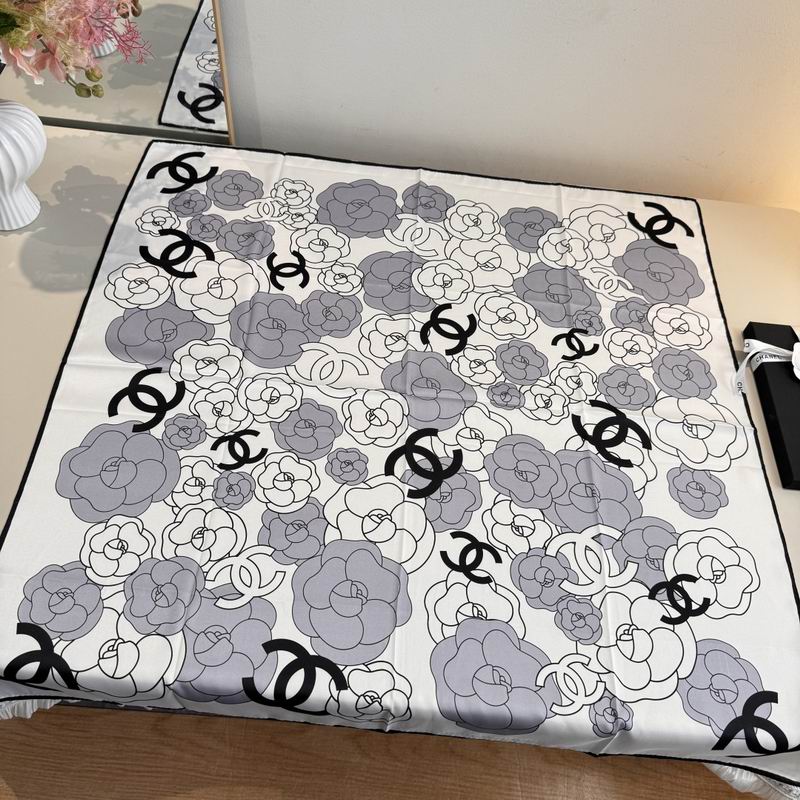 CHanel Silk Scarf 90X90cm E14 (27)