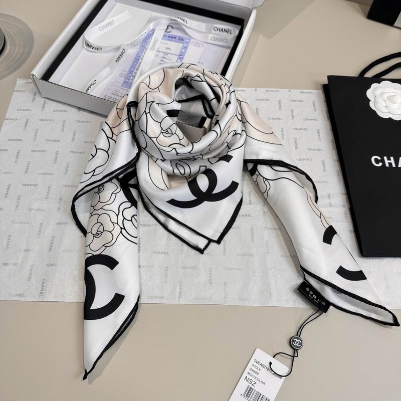 CHanel Silk Scarf 90X90cm E14 (31)