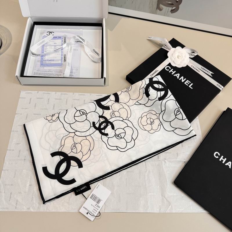 CHanel Silk Scarf 90X90cm E14 (34)