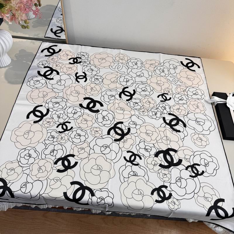 CHanel Silk Scarf 90X90cm E14 (36)