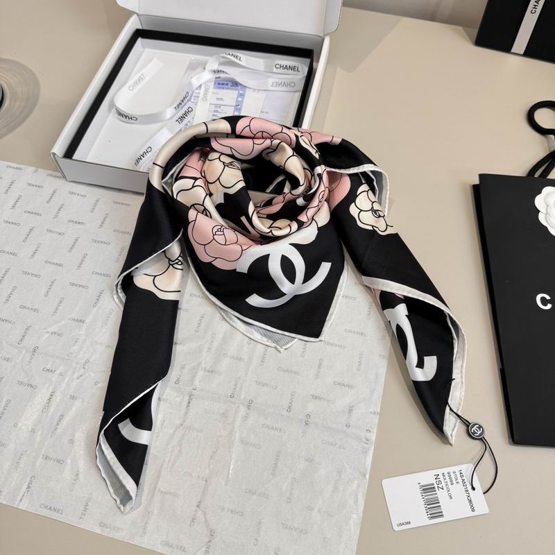 CHanel Silk Scarf 90X90cm E14 (4)
