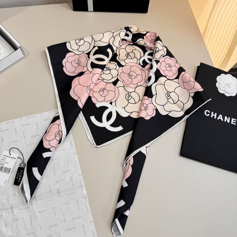 CHanel Silk Scarf 90X90cm E14 (5)