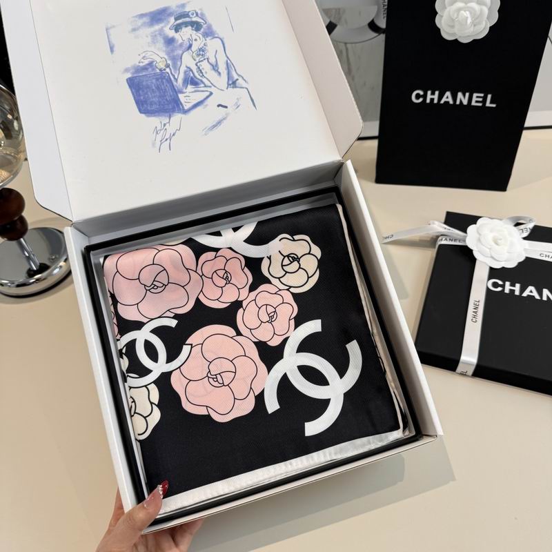 CHanel Silk Scarf 90X90cm E14 (6)