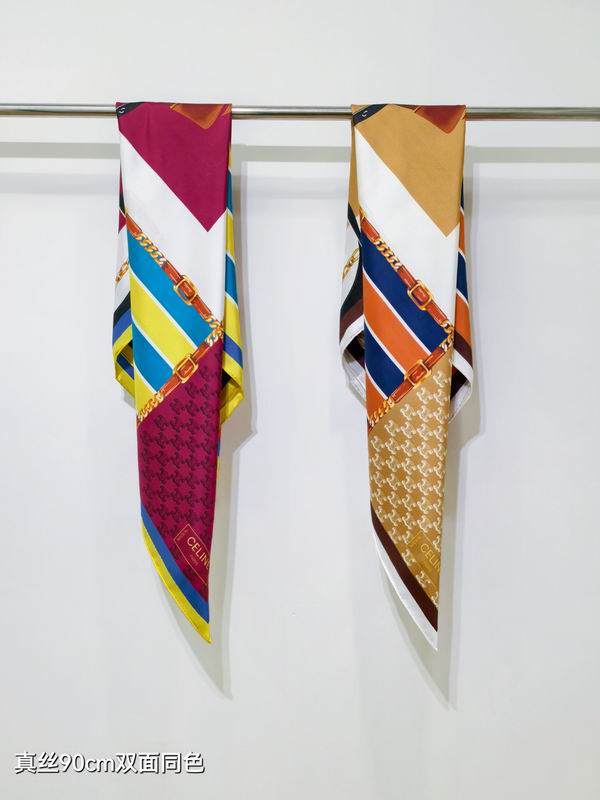 Celine silk scarf 90X90cm E25 (1)
