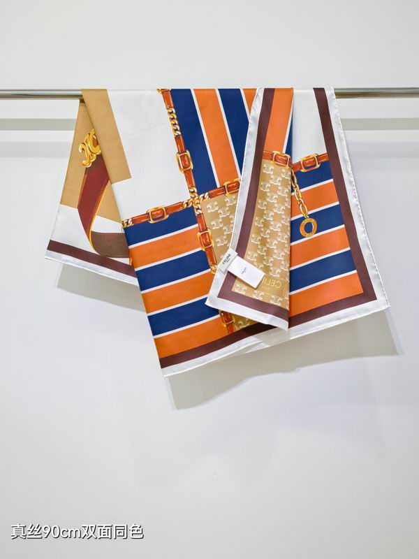 Celine silk scarf 90X90cm E25 (13)