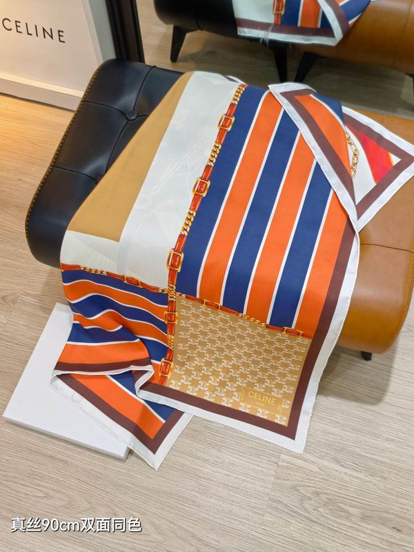 Celine silk scarf 90X90cm E25 (17)