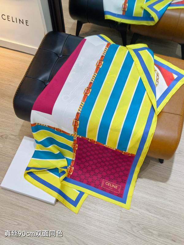 Celine silk scarf 90X90cm E25 (23)