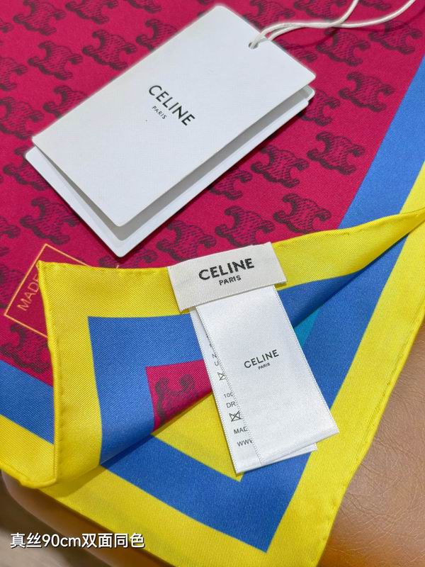 Celine silk scarf 90X90cm E25 (5)