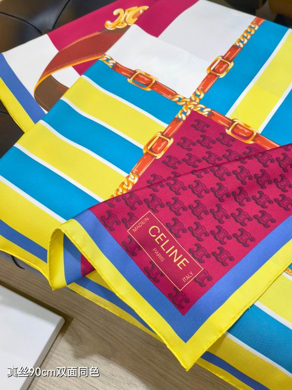 Celine silk scarf 90X90cm E25 (6)