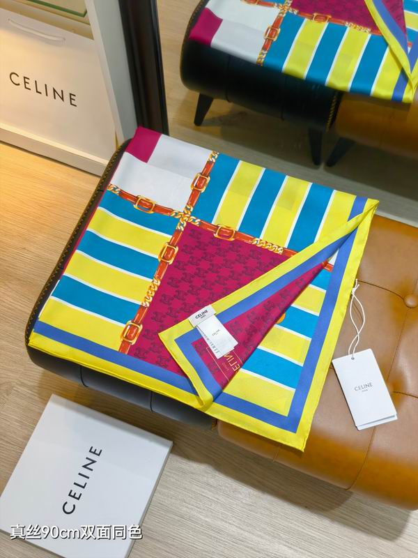 Celine silk scarf 90X90cm E25 (7)