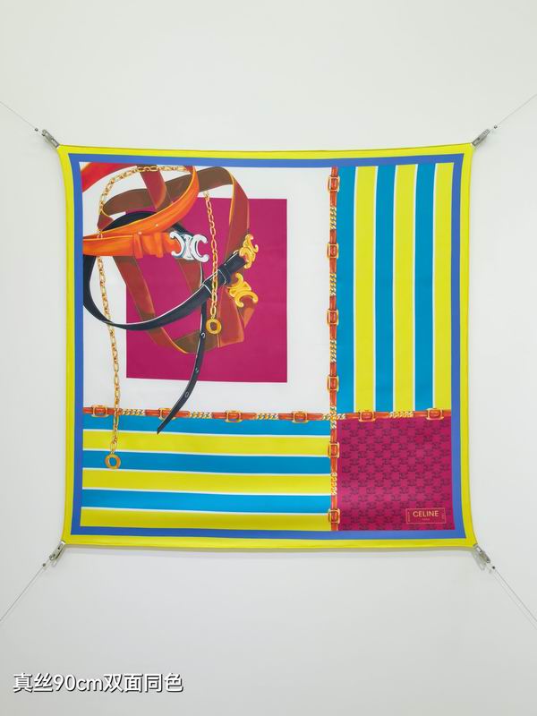 Celine silk scarf 90X90cm E25 (8)