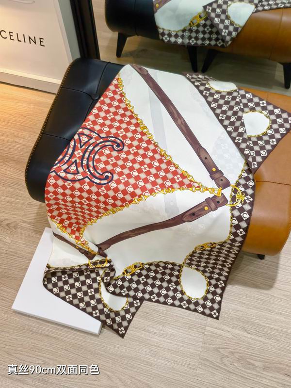 Celine silk scarf 90X90cm E33 (16)
