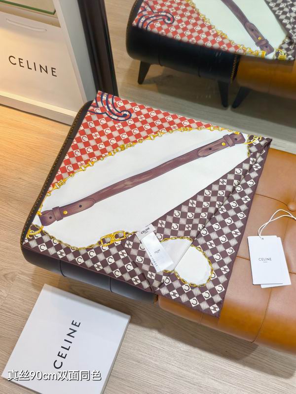 Celine silk scarf 90X90cm E33 (17)
