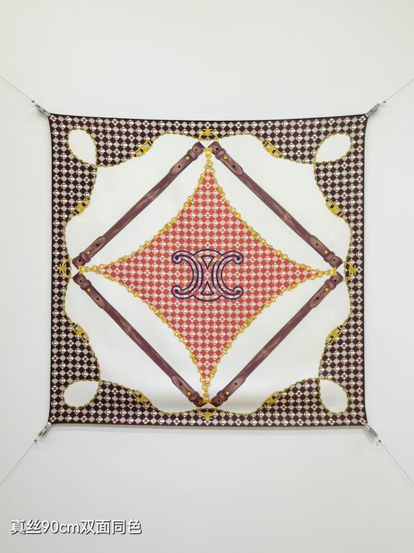 Celine silk scarf 90X90cm E33 (18)