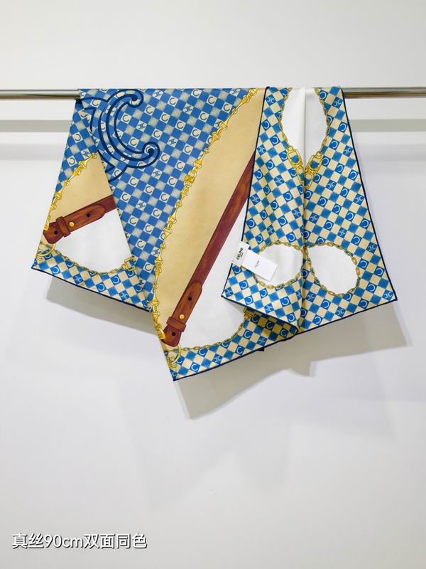 Celine silk scarf 90X90cm E33 (2)