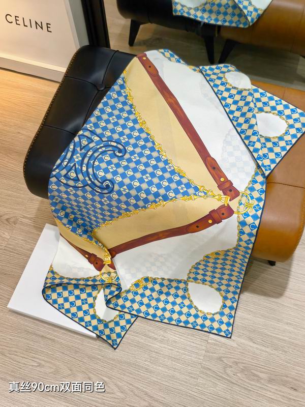 Celine silk scarf 90X90cm E33 (6)