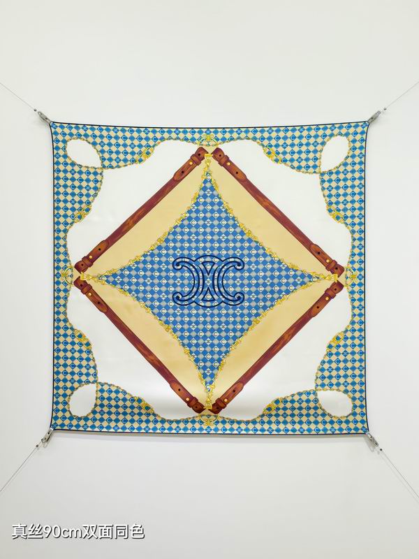 Celine silk scarf 90X90cm E33 (8)