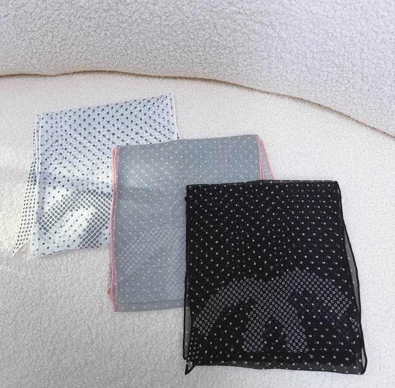 Chanel silk scarf 25X180cm E09 (2)