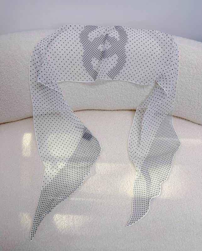 Chanel silk scarf 25X180cm E09 (4)